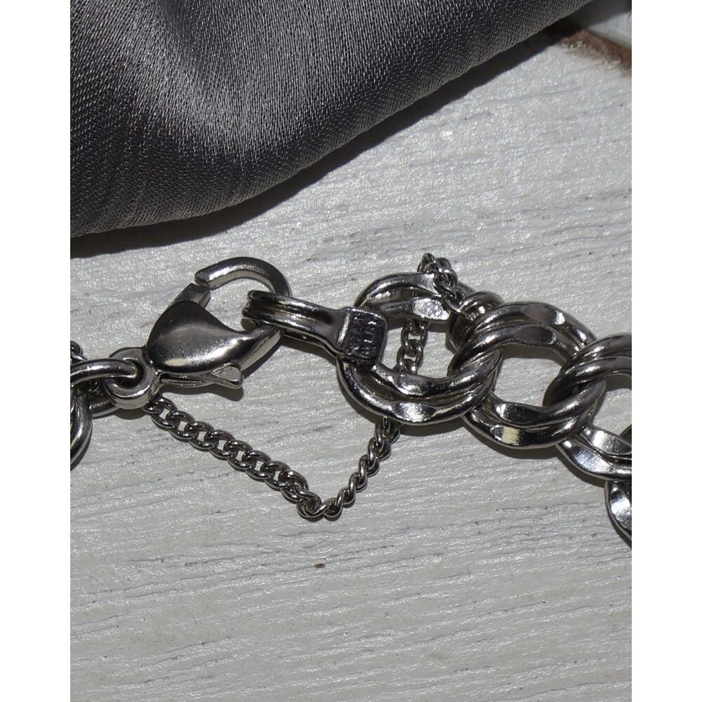 James Avery Sterling Silver Double Charm Bracelet 18.4G / 7.5in / 9mm - Picture 3 of 4